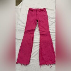 🩷 Judy blue HOT PINK flares! So cute! Size 28